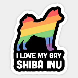 Shiba Inu - Funny Gay Dog LGBT Pride Sticker